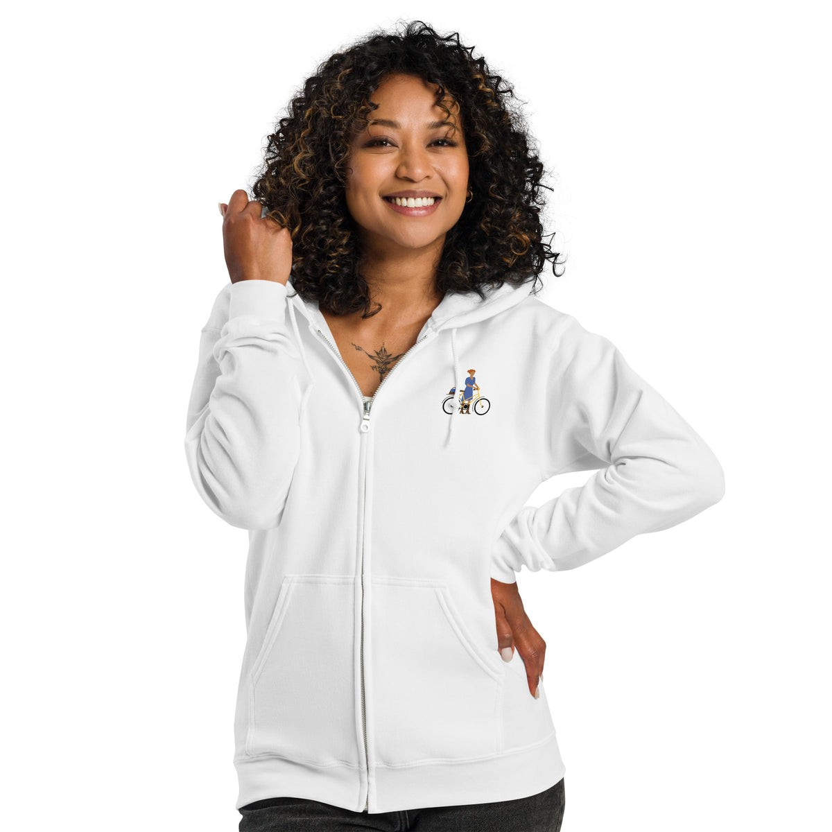 Fiets Hoodie Met Rits product mockup displaying premium fabric and design