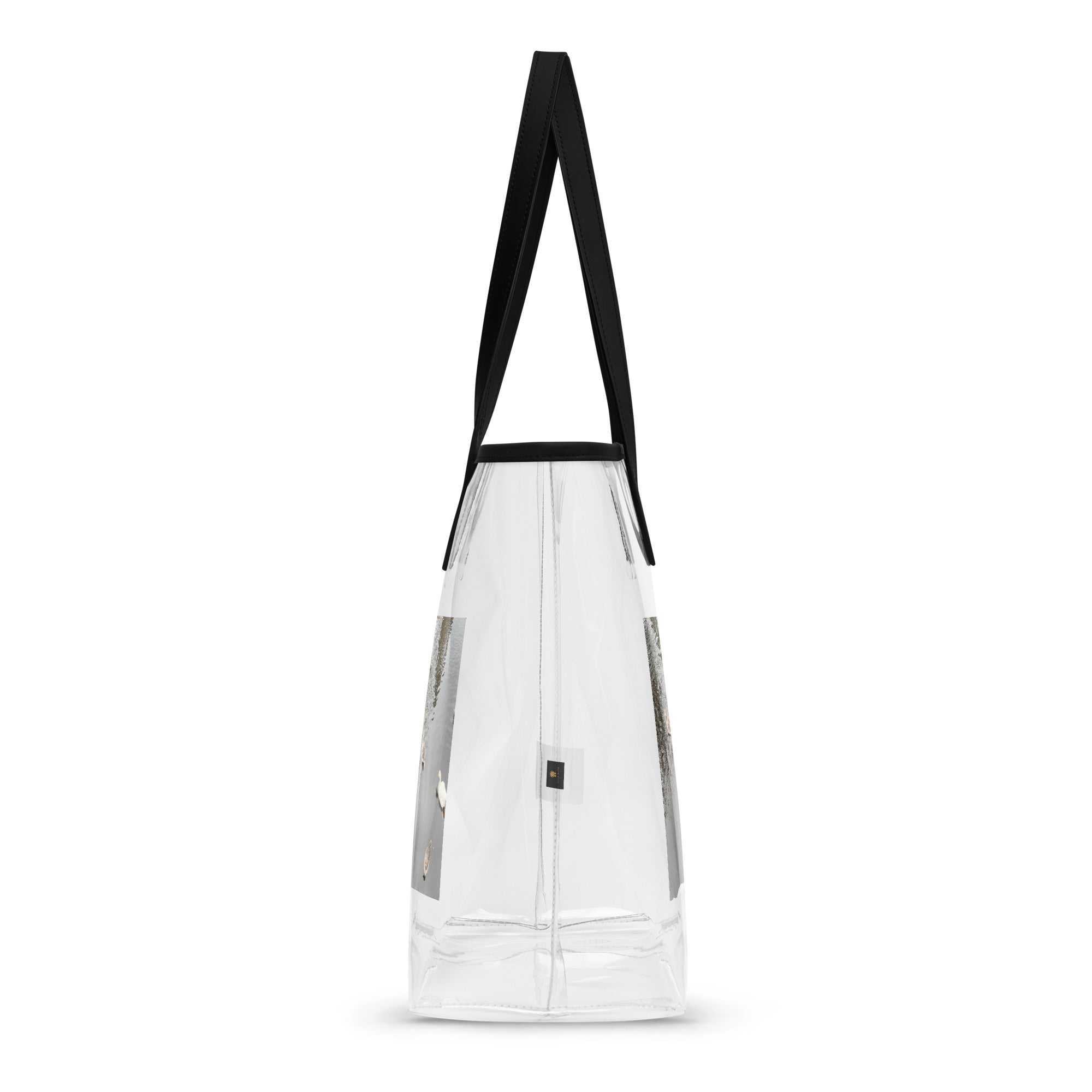 Doorzichtige draagtas Eindhoven | Clear stylish tote bag with scenic photo of ducks on water.