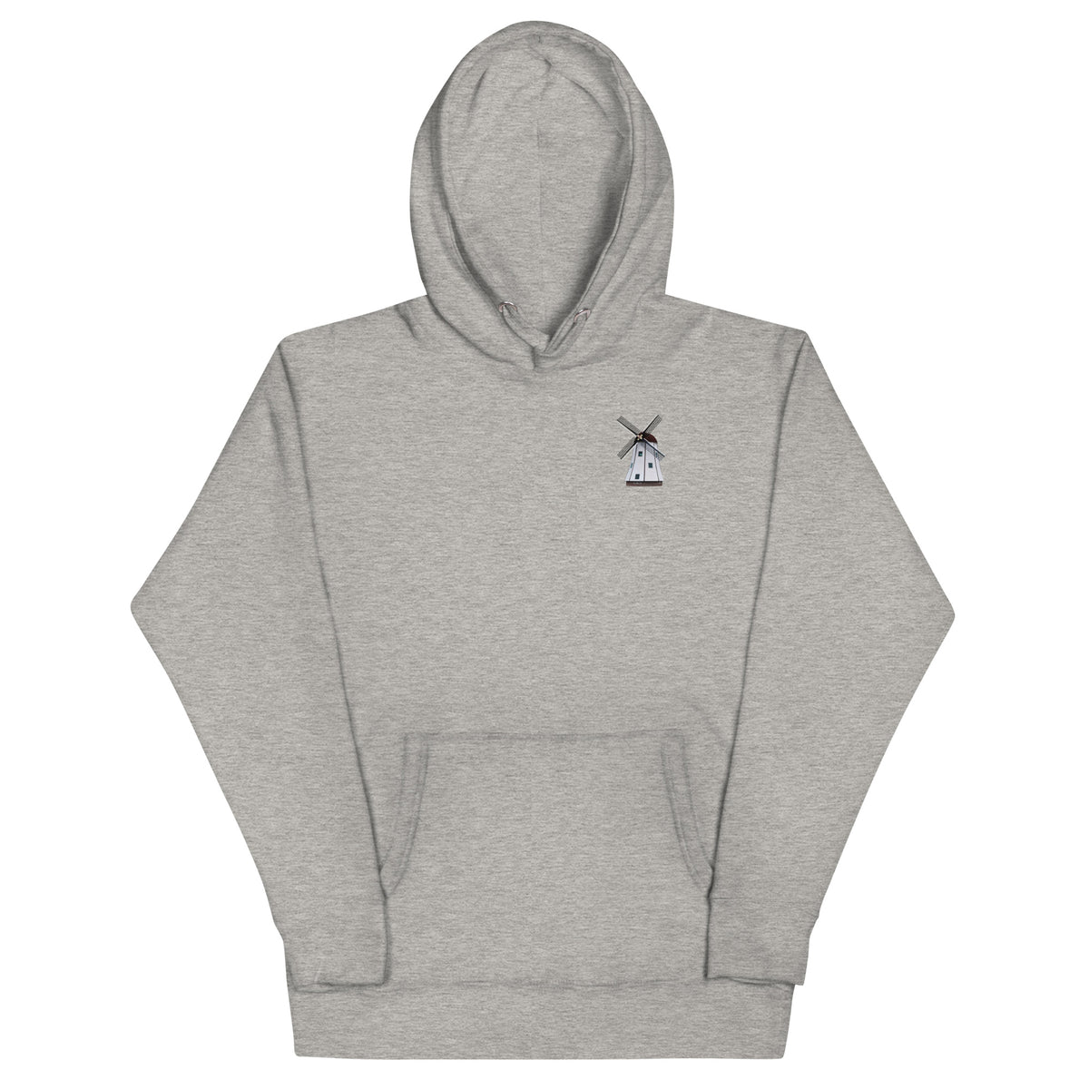 Windmill Hoodie in vibrant blue color with front pouch pocket and hooded design.