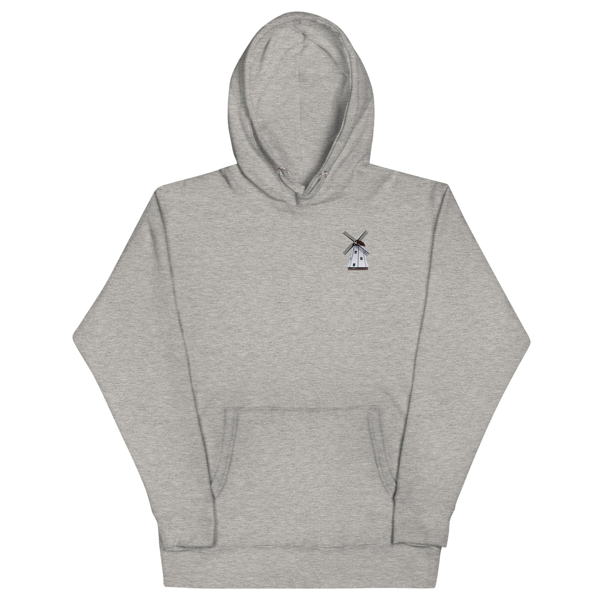 Windmill Hoodie in vibrant blue color with front pouch pocket and hooded design.