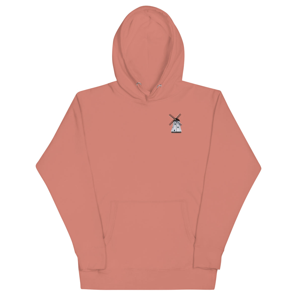 Windmill Hoodie in vibrant blue color with front pouch pocket and hooded design.