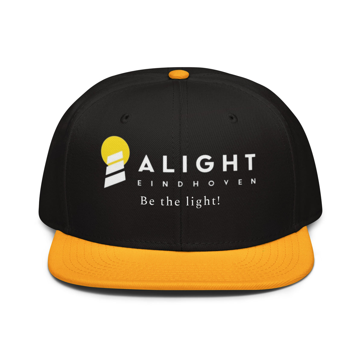 Alight Snapback Hat Streetwear Cap featuring bold logo, white color, and structured design for modern style.