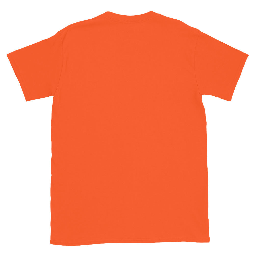 Koningsdag Oranje Essentieel T-Shirt featuring a heart design with Dutch flag colors.