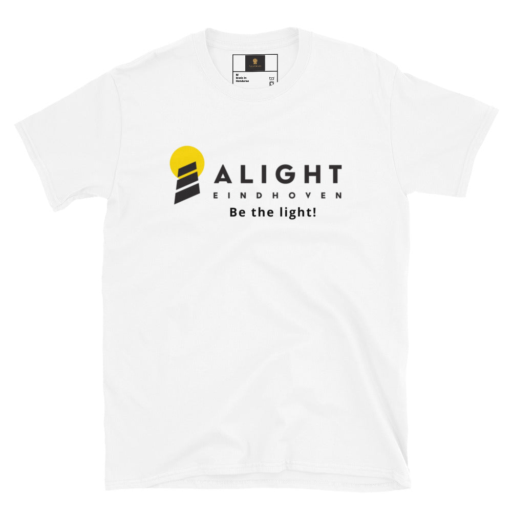 Alight T-shirt oversized streetwear tee featuring graphic design on a white cotton fabric.