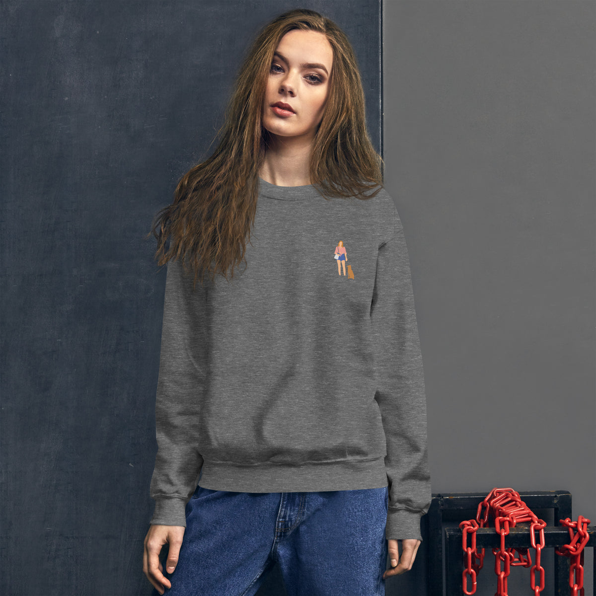 Hondenliefhebbers sweatshirt product mockup clean studio presentation view