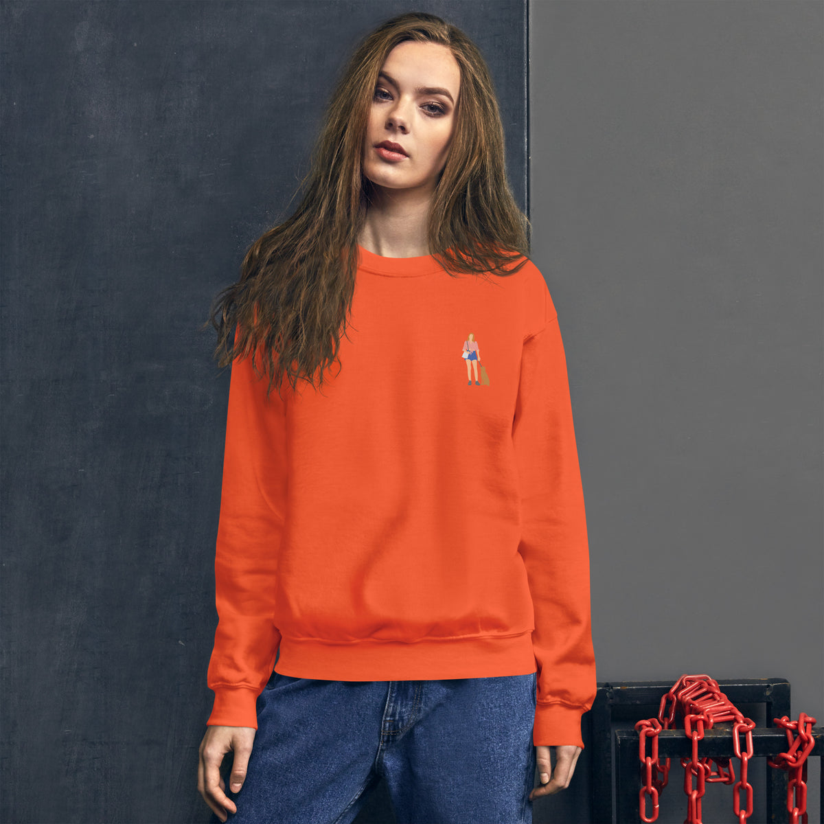 Hondenliefhebbers sweatshirt mockup showcasing comfortable relaxed fit design