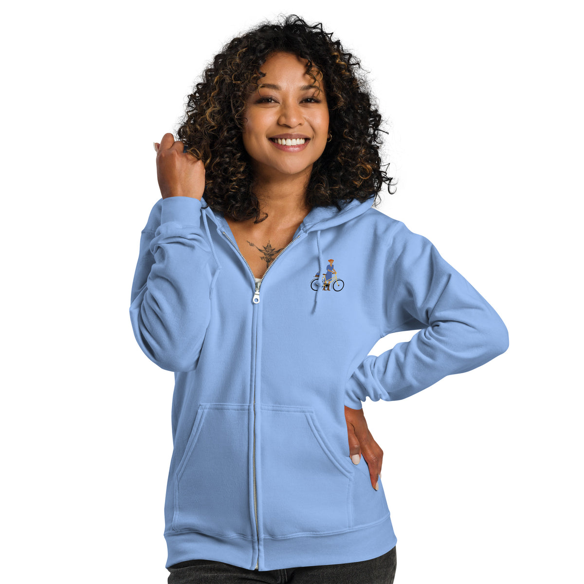 Fiets Hoodie Met Rits product mockup highlighting modern streetwear fit