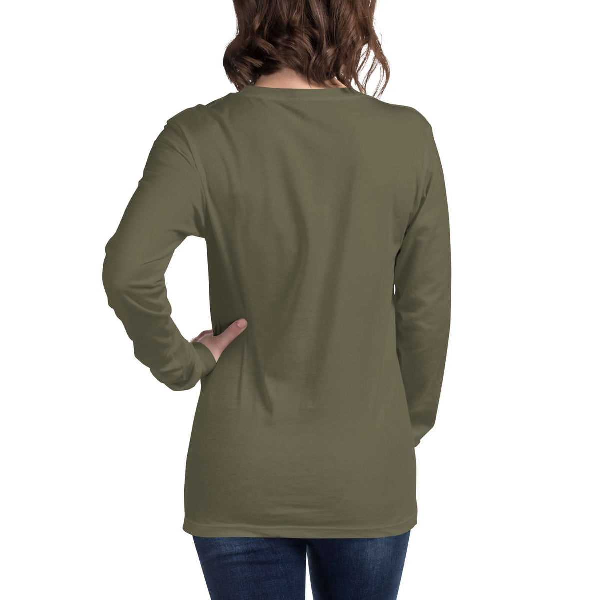 Eindhoven Trots long sleeve t-shirt displayed on a model showcasing its side view and design.