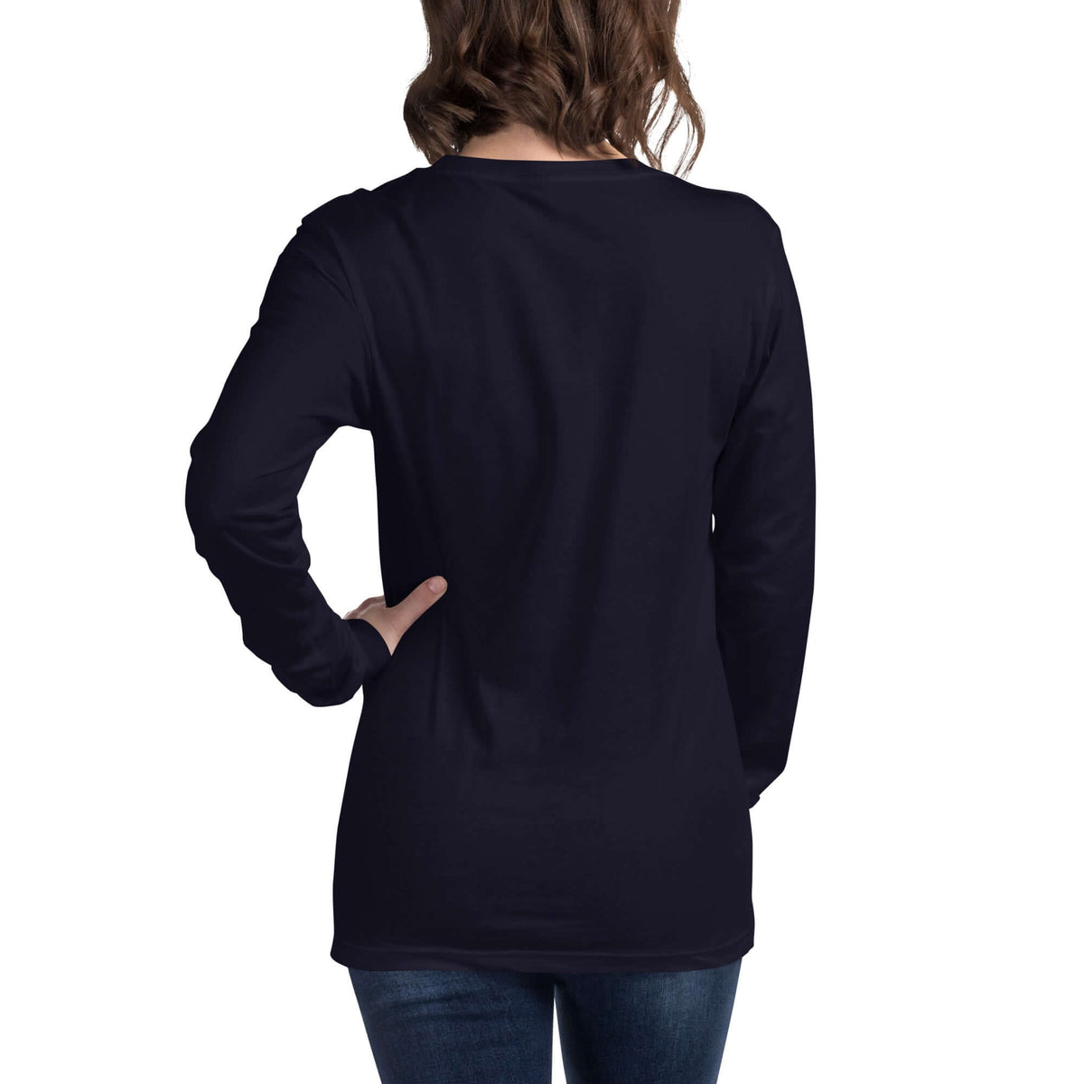 Eindhoven Trots long sleeve t-shirt displayed from the back view, showcasing its stylish design and fit.