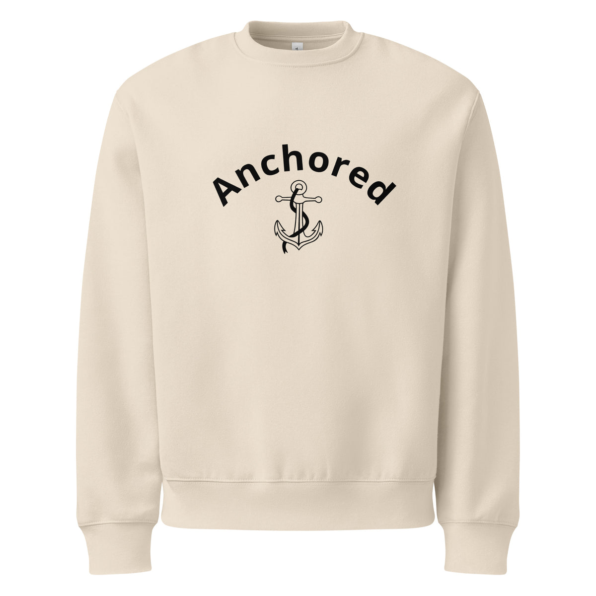 Cozy Anchored Sweatshirt featuring a charming anchor illustration, symbolizing hope and calm confidence.