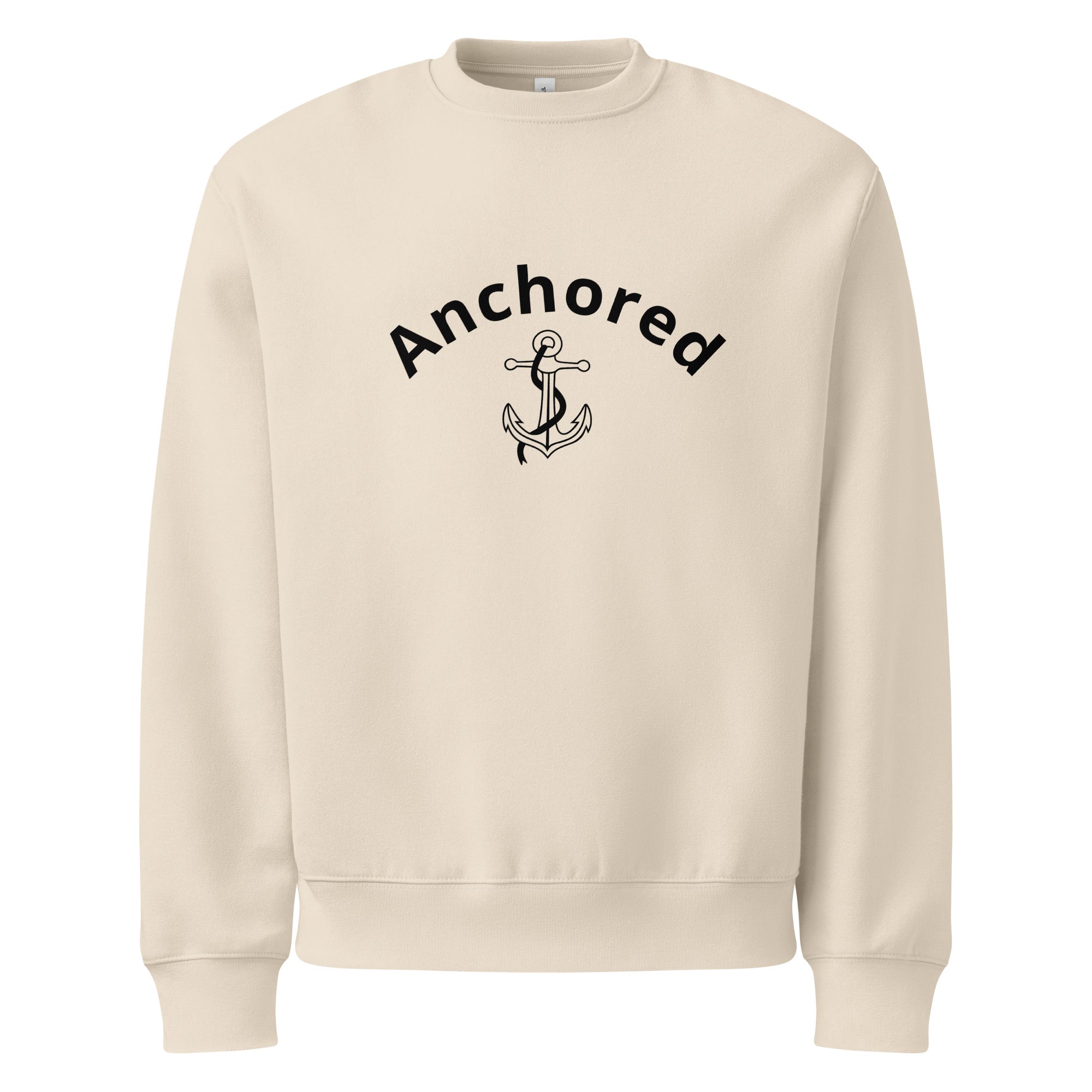 Cozy Anchored Sweatshirt featuring a charming anchor illustration, symbolizing hope and calm confidence.