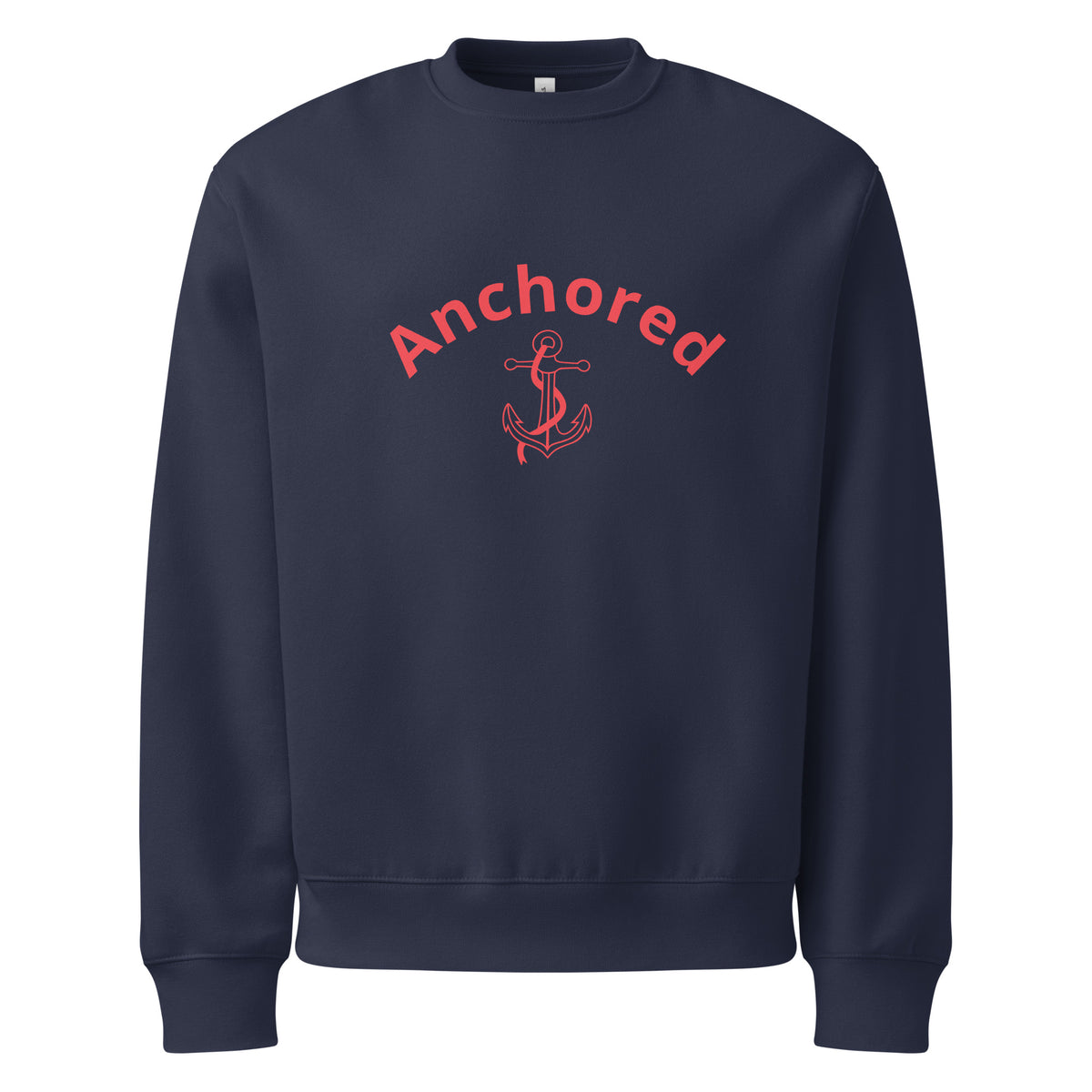 Cozy Anchored Sweatshirt featuring a charming anchor illustration, symbolizing hope and calm confidence.