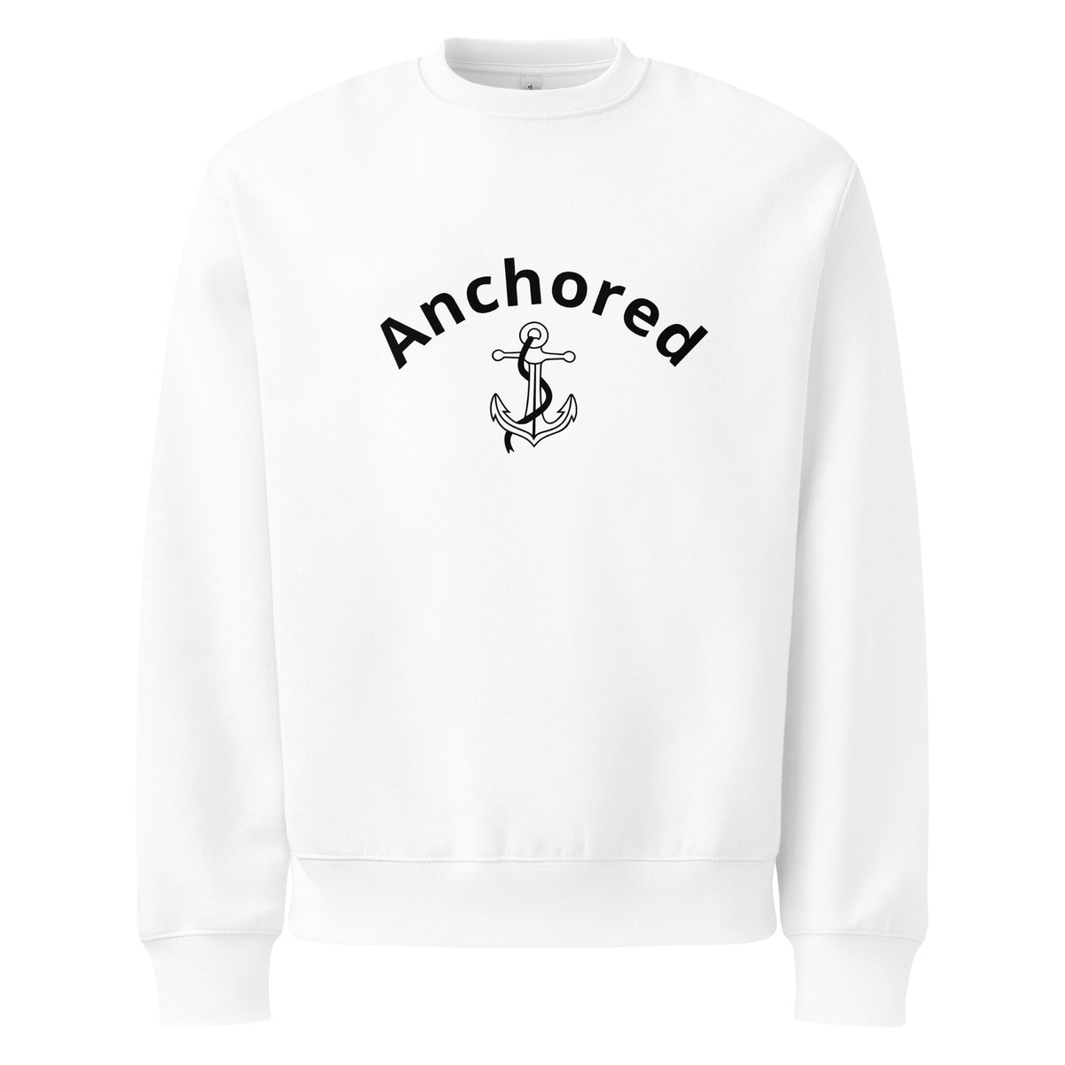 Cozy Anchored Sweatshirt featuring a charming anchor illustration, symbolizing hope and calm confidence.