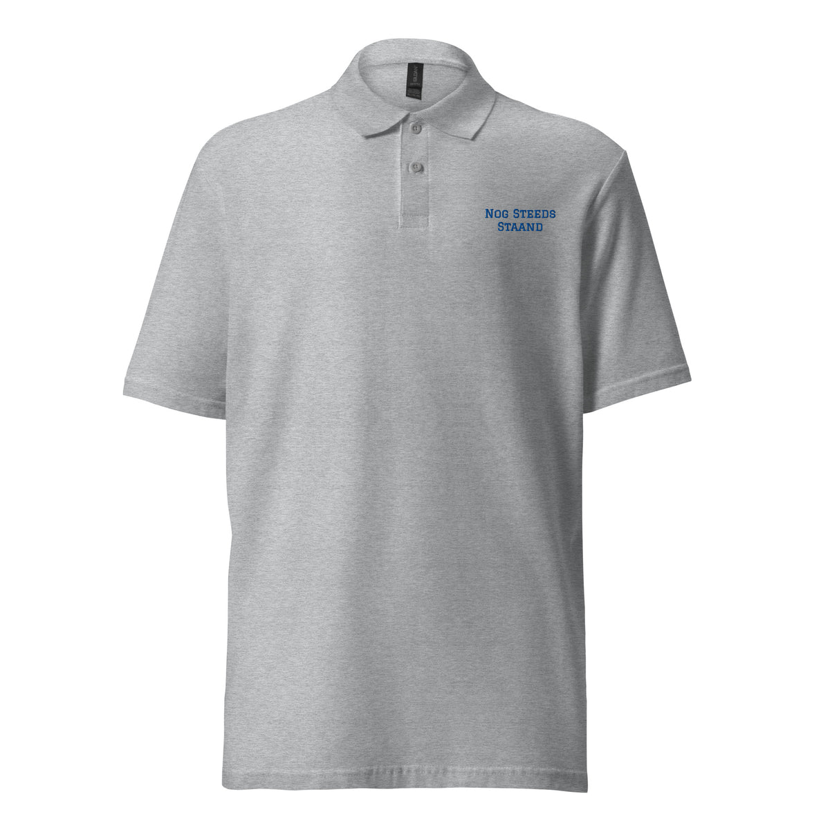 Staand Polo Shirt product mockup showing front design on clean background