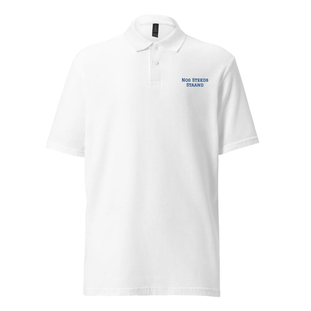 Staand Polo Shirt product mockup showing front design on clean background