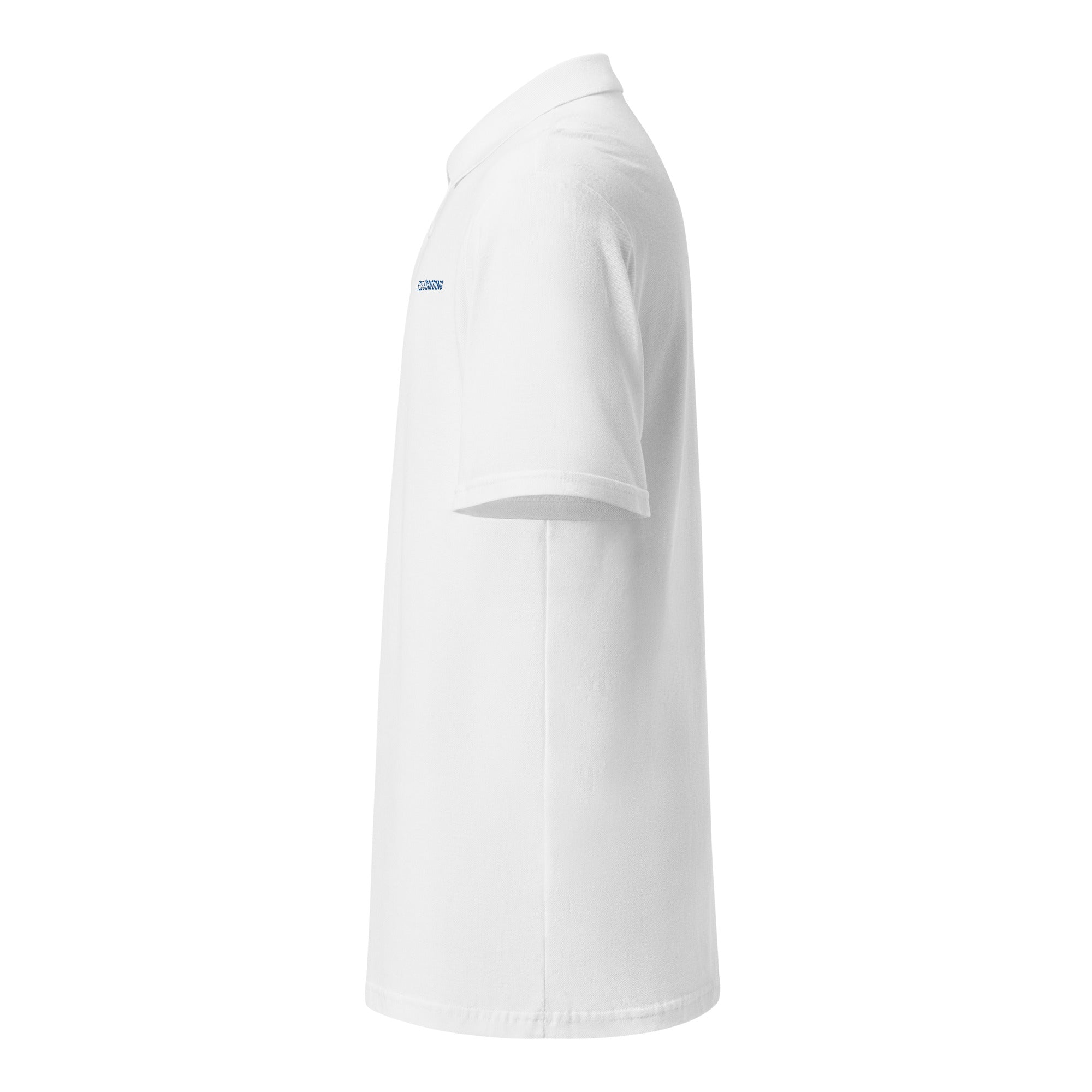 Still Standing Polo shirt front view mockup with clean minimal style
